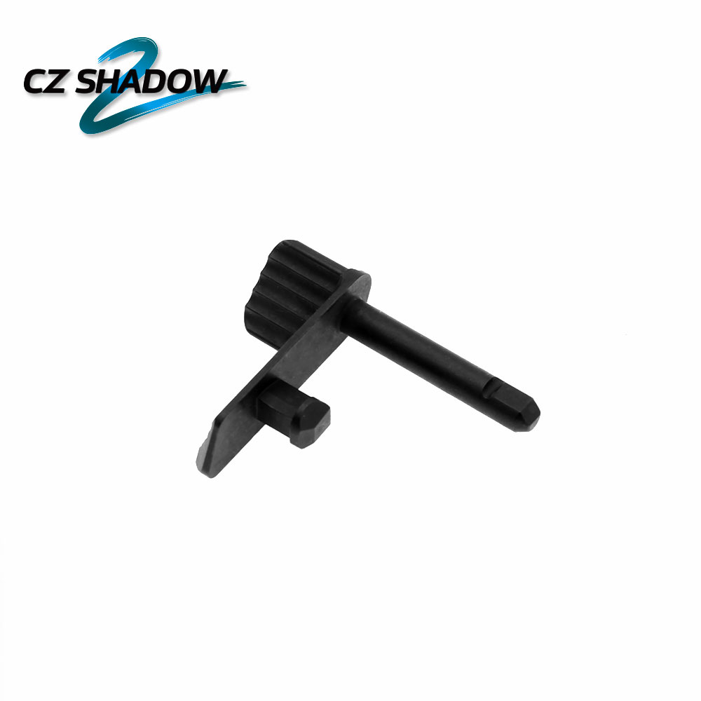 Black Eemann Tech Slide Stop With Thumb Rest For CZ Shadow 2 