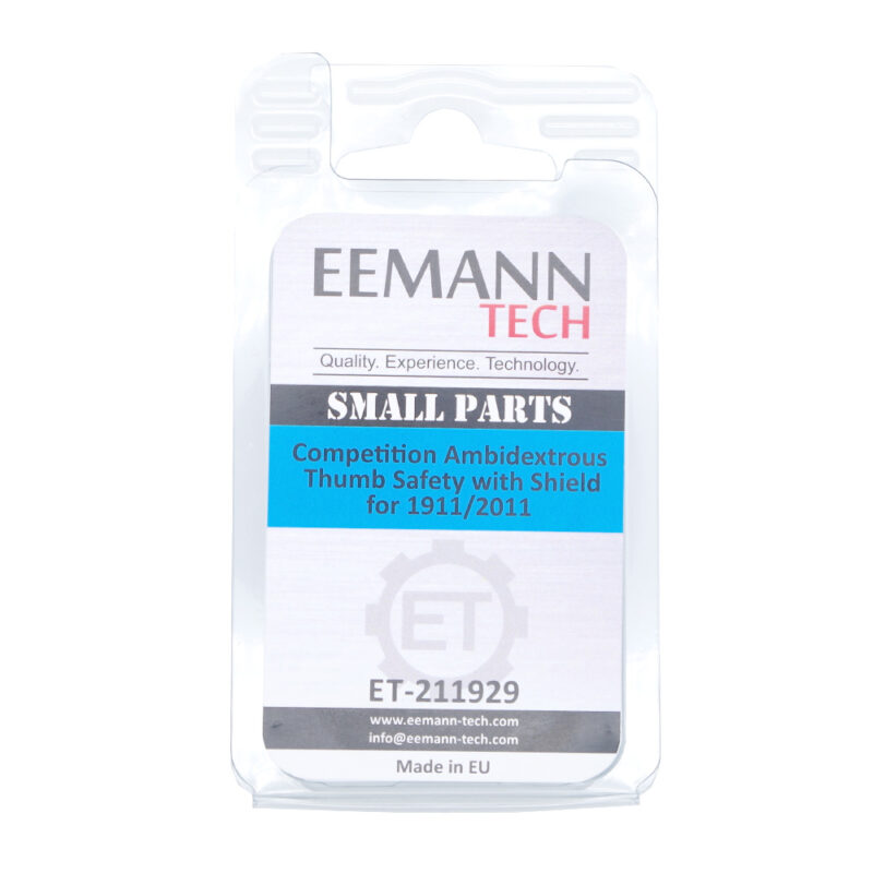 Eemann Tech HQ "Stainless Steel" Competition Thumb Safety with Shields for 1911/2011