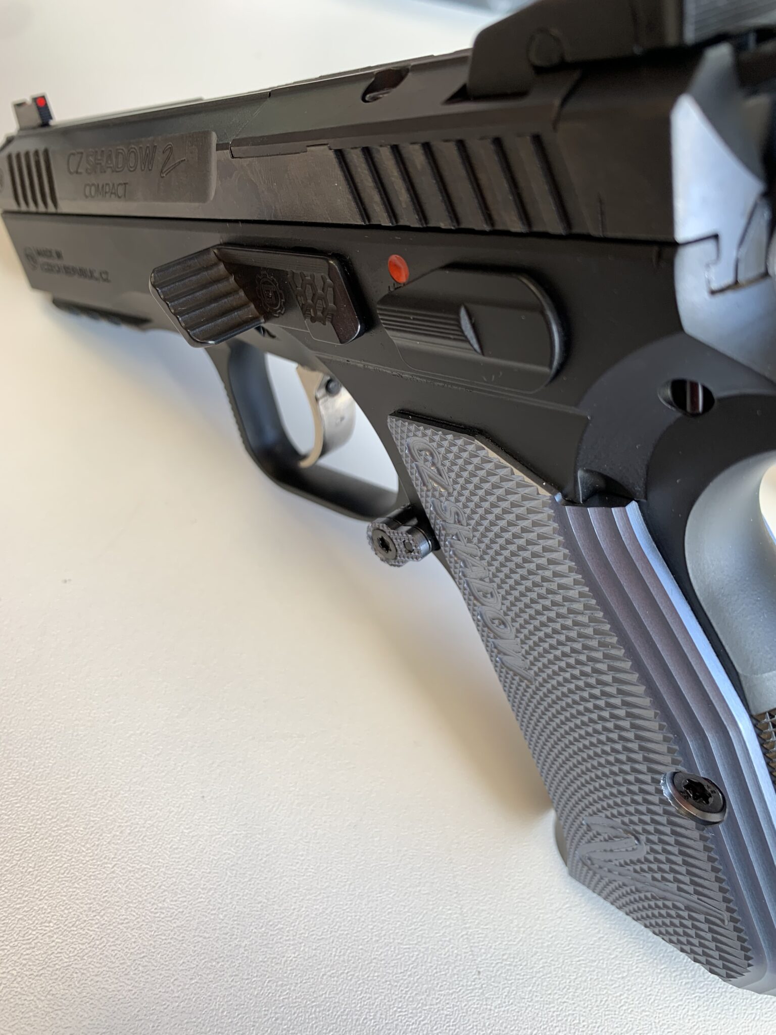 Eemann Tech Slide Stop with Thumb Rest for CZ SHADOW 2 & Shadow 2 ...