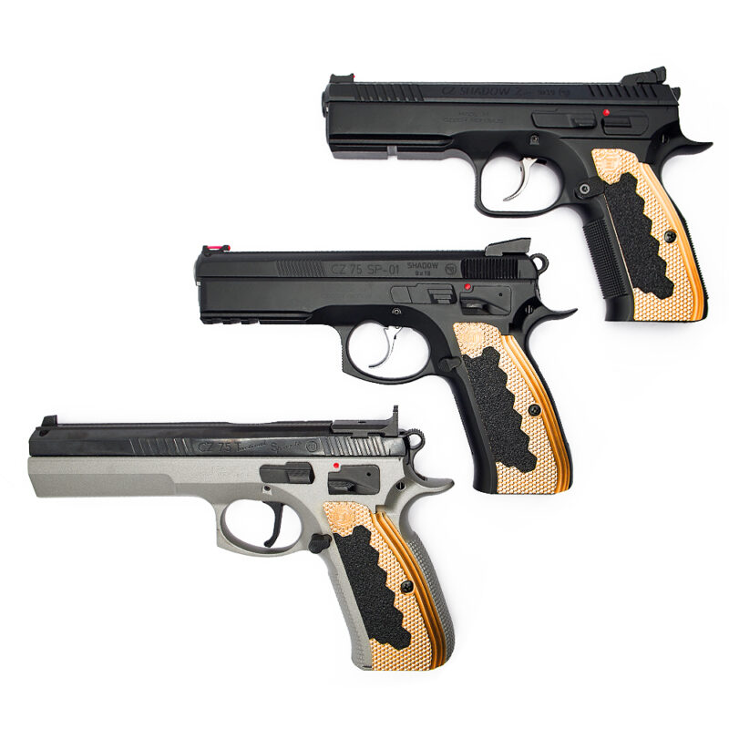 Eemann Tech Brass Long Grips for CZ 75, CZ 75 TS, CZ Shadow 2
