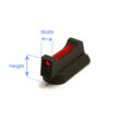 Eemann Tech Front Sight for CZ 75, CZ SHADOW 2, Checkered with 1mm Fiber Optics Rod - Image 2