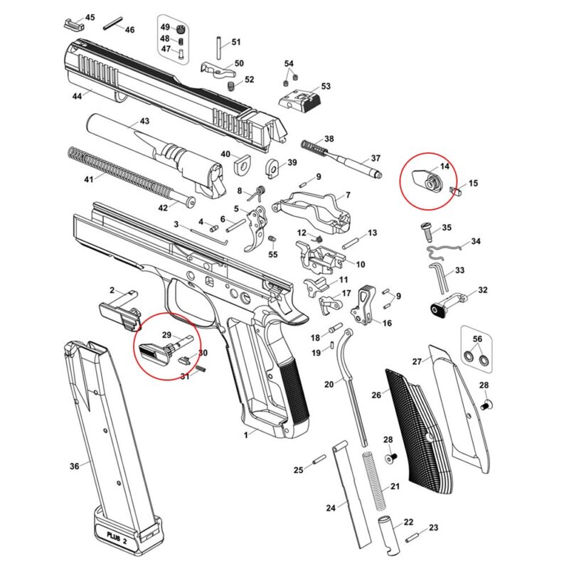 CZ Shadow 2 Ambidexterous Safety Set with Wide Left Side - Image 5