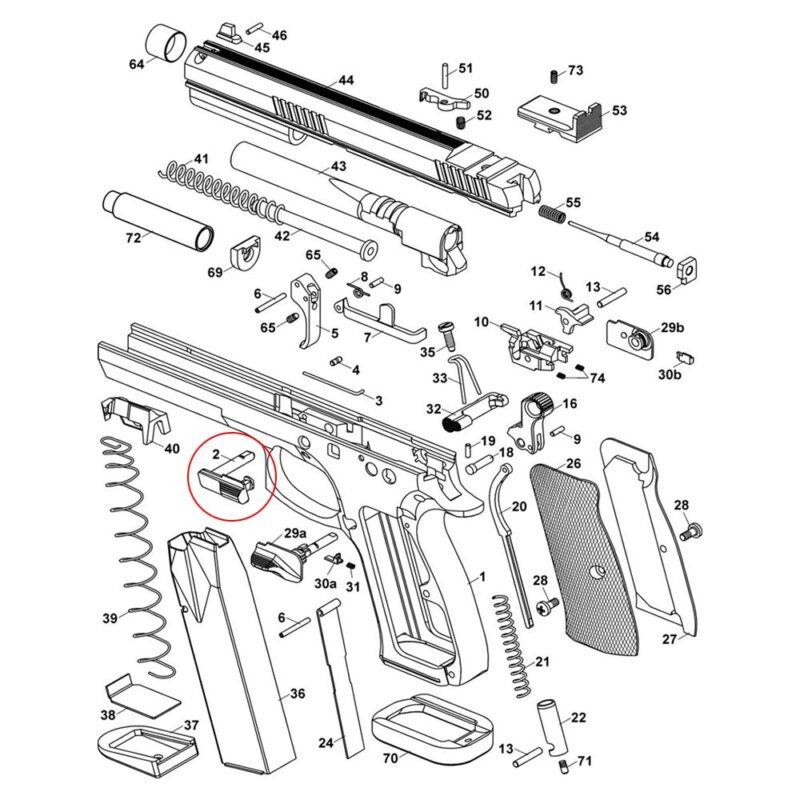 OEM CZ 75 TS Slide Stop