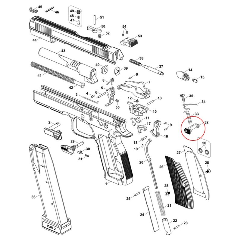 OEM CZ Shadow 2 Magazine Catch Set