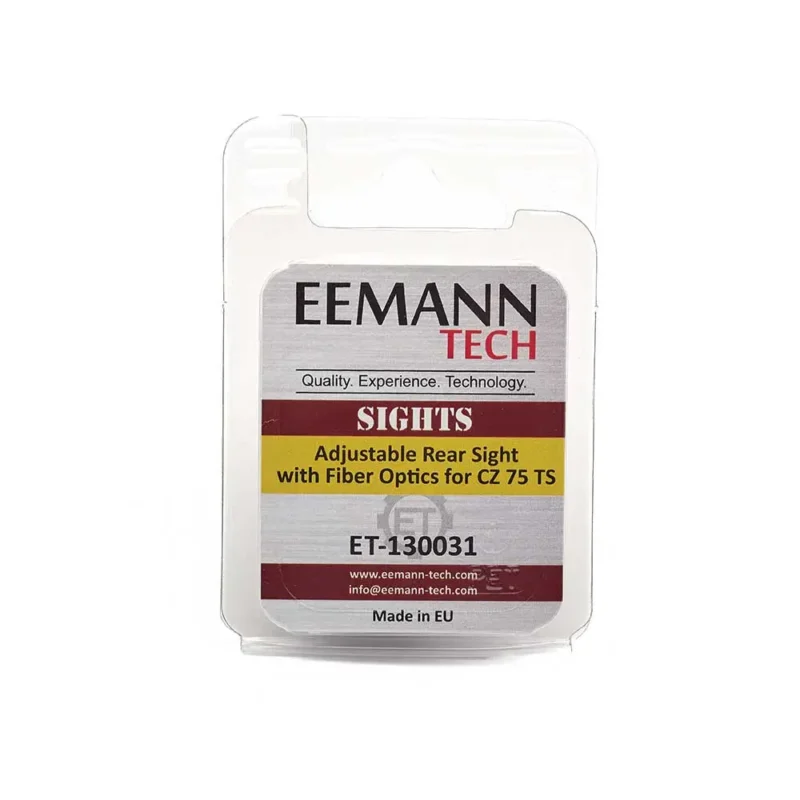 Eemann Tech Adjustable Rear Sight with Fiber Optics for CZ 75 TS/TS2