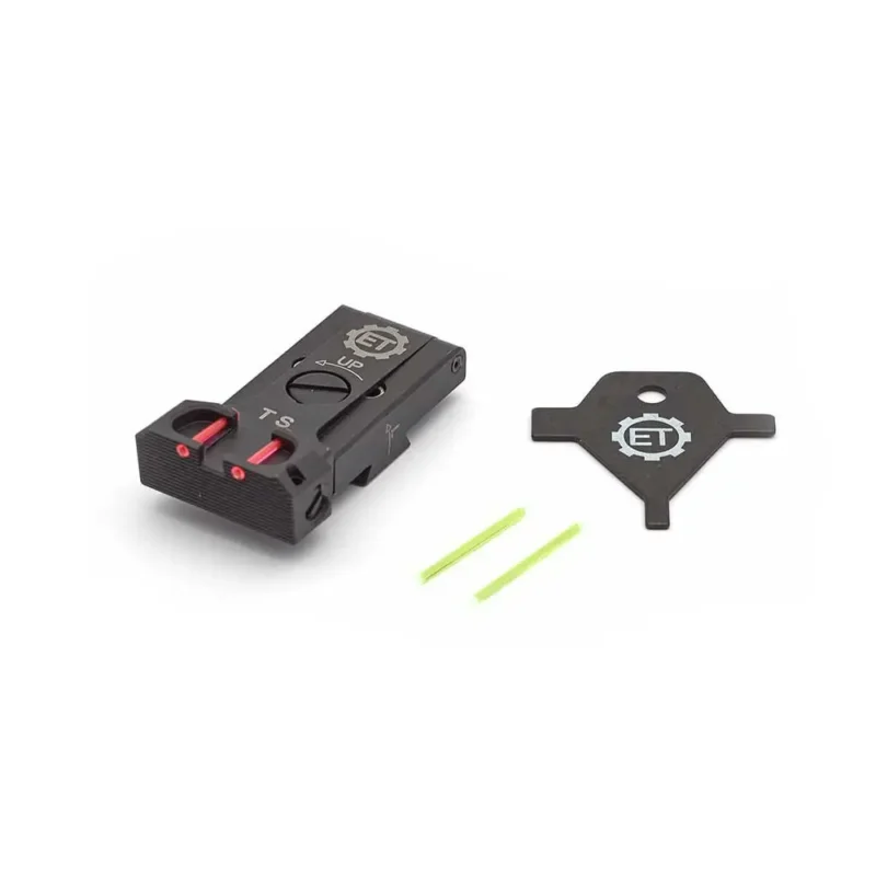 Eemann Tech Adjustable Rear Sight with Fiber Optics for CZ 75 TS/TS2
