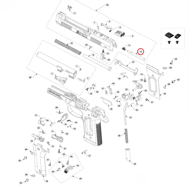 OEM Beretta 92 / 96 / 98 Firing Pin - Image 4