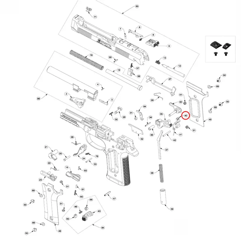 OEM Beretta 92X Performance Match Sear - Image 4