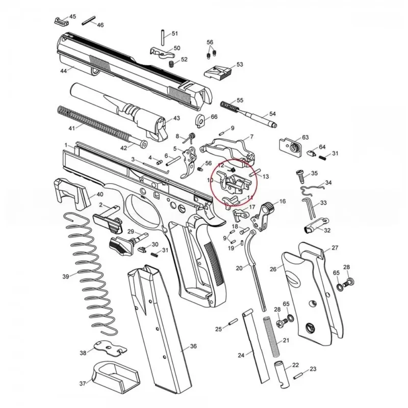 OEM CZ SP-01 Ejector - Image 3